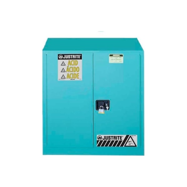 Justrite 30 gal, 1 Shelves, 18-Gauge Steel, 43 in W x 44 in H x 18 in D, Blue 8930822 - main